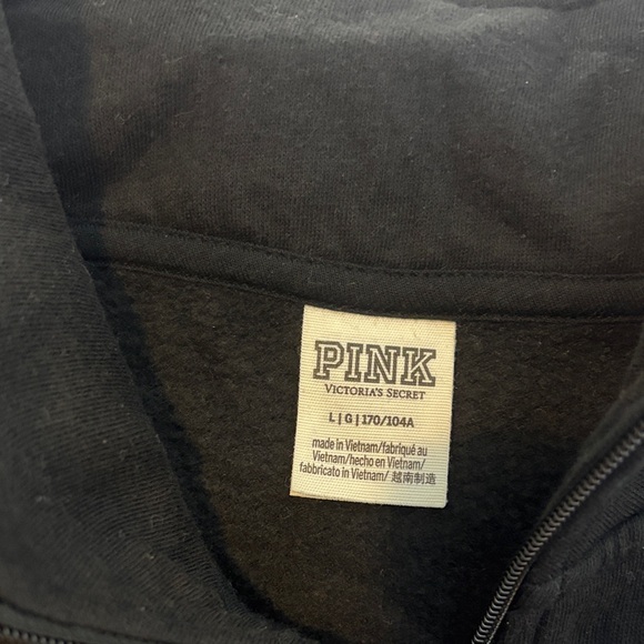 PINK Victoria's Secret Black Half-Zip Pullover - Picture 3 of 6